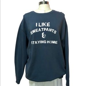 Comfort Colors Blue Graphic Sweatshirt Sz L